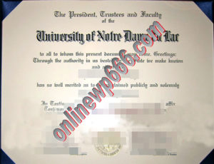 University of Notre Dame degree