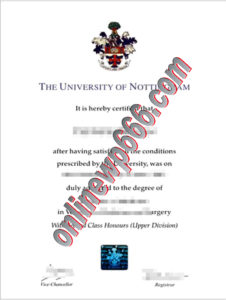 fake University of Nottingham degree