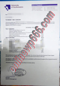 buy University of Southampton fake transcript