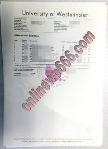 buy University of Westminster transcript