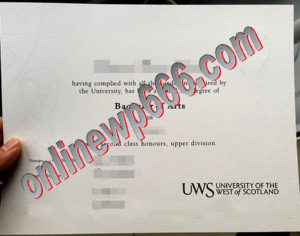 buy University of the West of Scotland degree certificate
