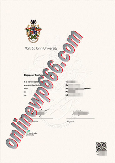 buy York St John University degree certificate
