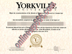 Yorkville University degree certificate