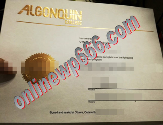 buy Algonquin College degree certificate