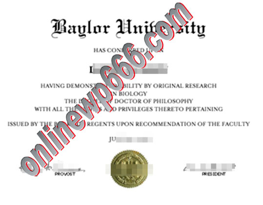 buy Baylor University degree certificate