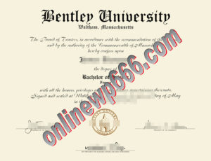 fake Bentley University degree certificate