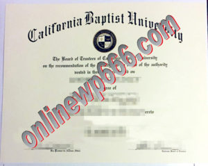 California Baptist University degree certificate
