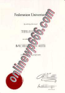 Federation University Australia degree certificate