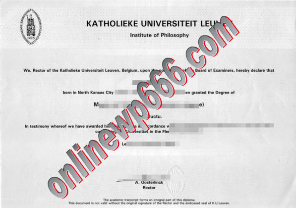 Katholieke Universiteit Leuven degree
