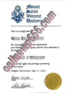 Mount Saint Vincent University degree