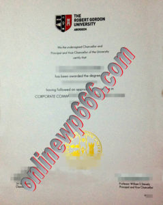 Robert Gordon University diploma