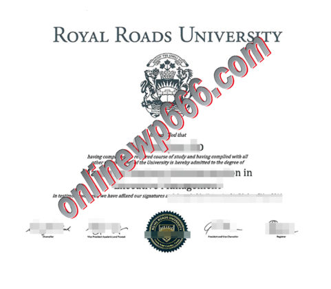 Royal Road University degree certificate
