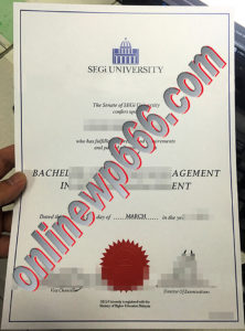 fake SEGi University degree certificate