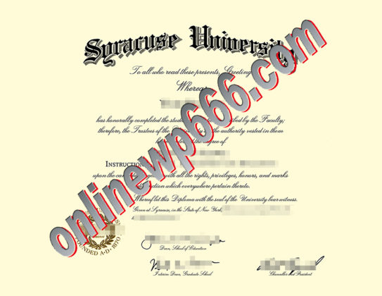 Syracuse University diploma