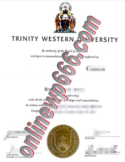 Trinity Western University diploma
