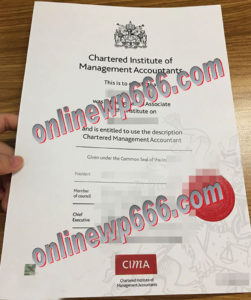 fake Chartered Institute of Management Accountants diploma