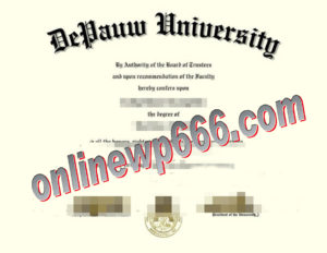 fake DePauw University diploma