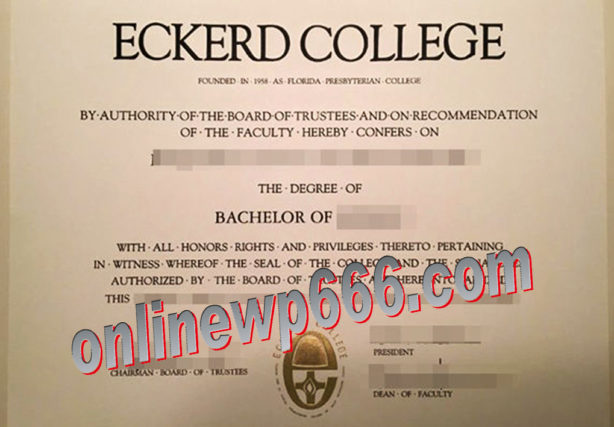fake Eckerd College diploma