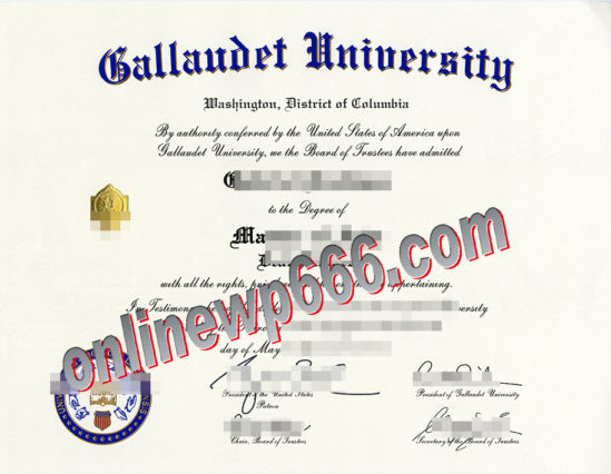 fake Gallaudet University diploma