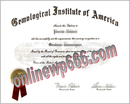 fake Gemological Institute of America certificate