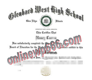 fake Glenbard West High School diploma
