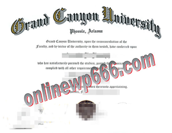 fake Grand Canyon University degree certificate