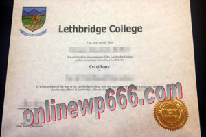 Lethbridge college degree certificate