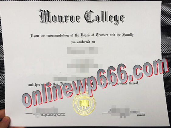 buy Monroe College certificate