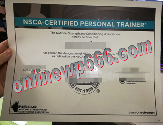 National Strength and Conditioning Association fake certificate