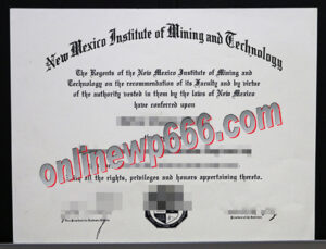 fake New Mexico Institute of Mining and Technology degree certificate