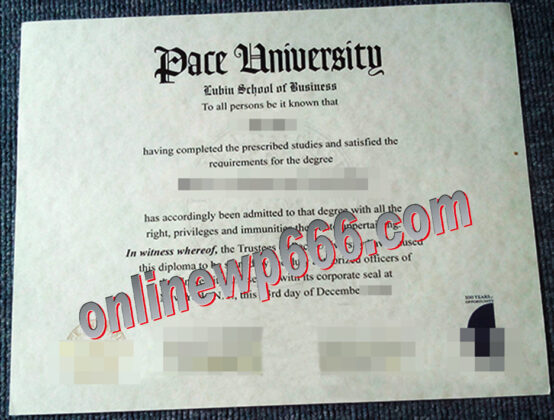 Pace University fake degree certificate
