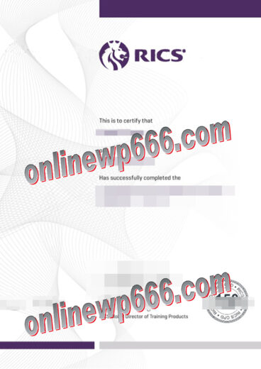 buy RICS certificate