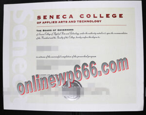 fake Seneca College degree certificate